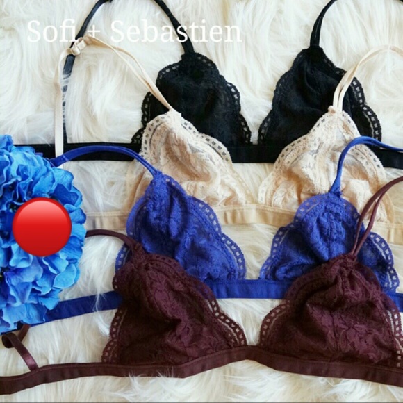 undefined Other - 🔴Sexy lace bralette semi sheer mesh lined